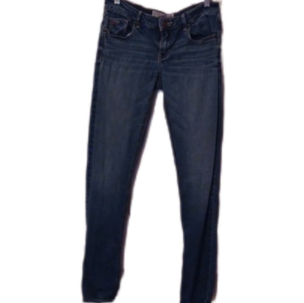 -- Hollister Women's Straight Leg Blue Jeans